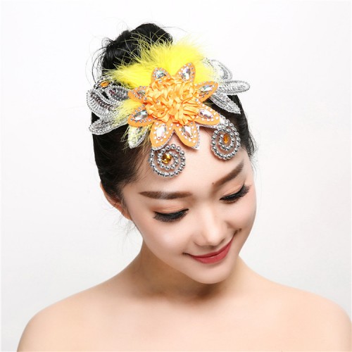 Women's  modern dance headdress jazz singers chorus ballroom dance  hair acessories head flowers